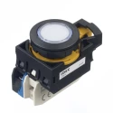 Idec Illuminated Momentary Push Button Switch, Panel Mount, 22 mm Cutout, SPST, White LED, IP65 CW1L-M1E10QM4PW