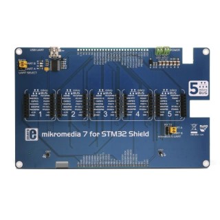 MikroElektronika Mikromedia 7 for STM32 Shield with Five mikroBUS™ Sockets for STM32F4 and STM32F7 MIKROE-2812