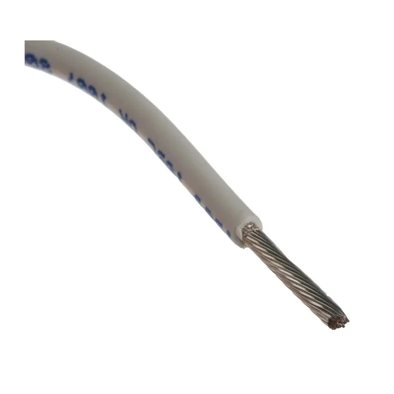 Alpha Wire Hook Up Wire PVC Series White, 16 AWG, 26x0.25 mm Core Strands, 305 m Length, 300V, Flame Retardant 3057 WH001