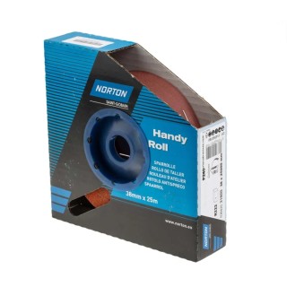 Norton Aluminium Oxide Abrasive Paper Cloth Roll 25m Length 38mm Width P240 Grit Very Fine Grade 63642531800