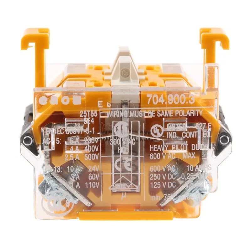 EAO 04 Series Contact Block 500V AC Screw Terminals 10A Current Rating 1 CO 704.900.3