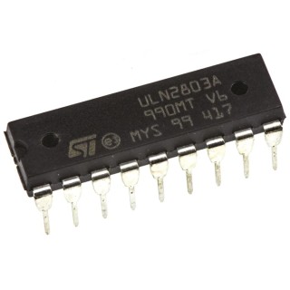 STMicroelectronics High-Voltage High-Current 8-Element NPN Darlington Motor Driver IC ULN2803A 500 mA 50 V 18-Pin PDIP