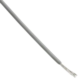 Alpha Wire H07V-K Series Grey Hook Up Wire, 24 AWG, 7 x 0.20 mm Strands, 30 m Length, Polyvinyl Chloride 7054 SL005