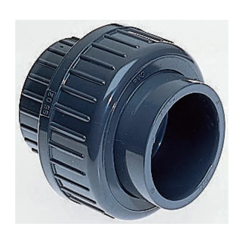 Georg Fischer Plastic Pipe Fitting Straight Union PVC-U, O-ring EPDM Seal, 16 bar, Grey, 41mm 721510105