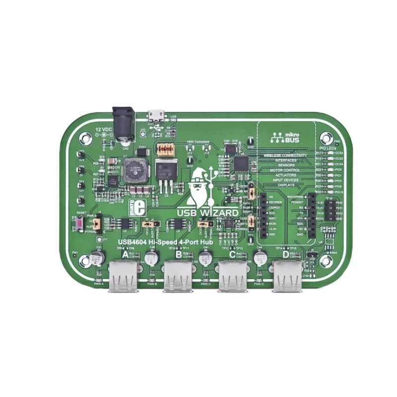 MikroElektronika USB 2.0 4-Port Hub Controller Development Board MIKROE-2517