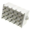 TE Connectivity Universal MATE-N-LOK Series Straight Through Hole PCB Header, 15 Contacts, 6.35 mm Pitch, 3 Row 350714-1