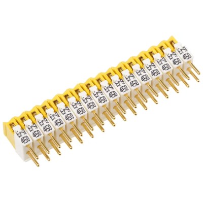 ERG JS Jumper Switch Straight Male Yellow 16 Way 1 Row 0.1 in Pitch JSA4-16-GO
