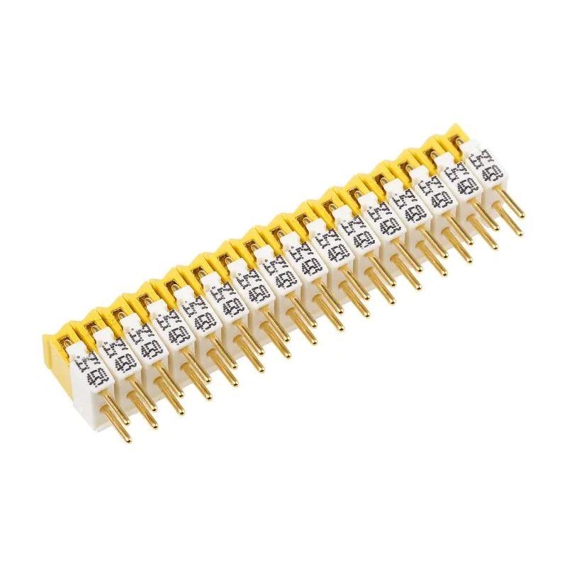 ERG JS Jumper Switch Straight Male Yellow 16 Way 1 Row 0.1 in Pitch JSA4-16-GO