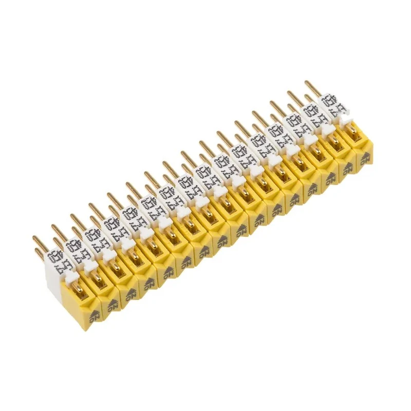 ERG JS Jumper Switch Straight Male Yellow 16 Way 1 Row 0.1 in Pitch JSA4-16-GO