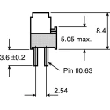 ERG Slide Jumper Switch, Actuator Type Slide, 2.54mm Pitch, MPN JSA4 01 G1