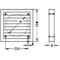 ebm-papst Ecologically Friendly Plastic Vent Grille Parallel Slat 459 mm Width 459 mm Height 26 mm Depth WSK 40