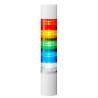 Patlite LR6 Series White, Red, Green, Clear, Blue, Amber Signal Tower Buzzer, 5 Lights, 24V DC Direct Mount LR6-502WJBW-RYGBC
