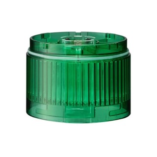 Patlite LR7 Series Green Steady Effect LED Light Module, Twist and Lock Base, 24V dc, IP65 LR7-E-G