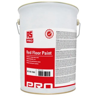 RS PRO Red Polyurethane Floor Paint Gloss Finish 5 L Tin 169-7682