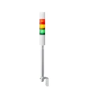 Patlite LR4 Series Signal Tower with Rapid Intermittent Beep Sounder, Rapid Hi-Lo Sounder, Continuous Beep LR4-302LJBW-RYG