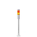 Patlite LR4 Series Amber Blue Clear Green Red White Signal Tower No Sounder Component 2 Lights 24V Pole Mount LR4-202PJNU-RY