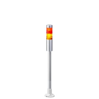 Patlite LR4 Series Amber Blue Clear Green Red White Signal Tower No Sounder Component 2 Lights 24V Pole Mount LR4-202PJNU-RY