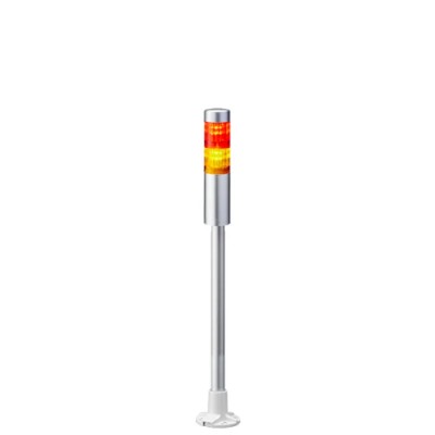 Patlite LR4 Series Amber Blue Clear Green Red White Signal Tower No Sounder Component 2 Lights 24V Pole Mount LR4-202PJNU-RY