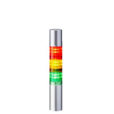Patlite LR4 Series Signal Tower Buzzer Unit, Rapid Hi-Lo Sounder (2016 Hz & 3012 Hz), Continuous Beep LR4-302WJBU-RYG