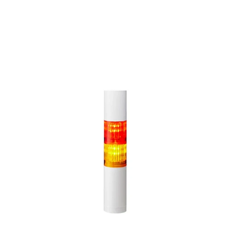 Patlite LR4 Series Signal Tower Buzzer 2 Lights Clear Amber Red Blue White Green 24V DC Direct Mount LR4-202WJBW-RY