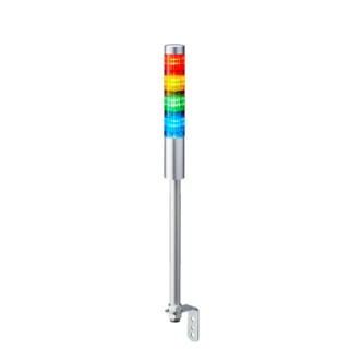 Patlite LR4 Series White, Red, Green, Clear, Blue, Amber Signal Tower Buzzer 4 Lights 24V DC Pole Mount LR4-402LJNU-RYGB