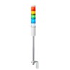 Patlite LR4 Series Signal Tower Buzzer 5 Lights Amber Blue Clear Green Red White 24V DC Pole Mount LR4-502LJNW-RYGBC