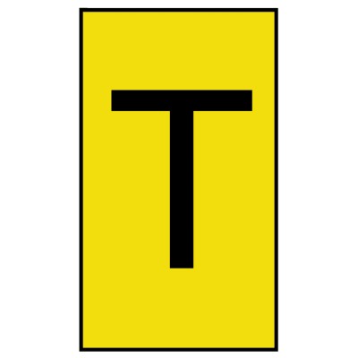 HellermannTyton Ovalgrip Slide-On Polyolefin Cable Marker Pre-Printed "T" for 1.7mm to 3.6mm Cable Diameter 901-10164