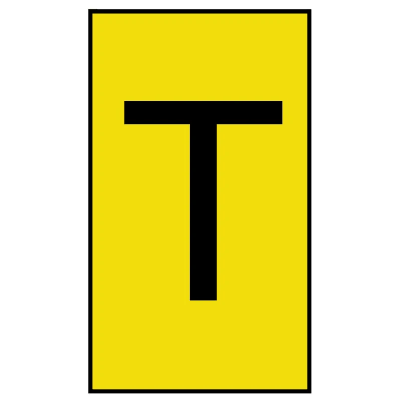 HellermannTyton Ovalgrip Slide-On Polyolefin Cable Marker Pre-Printed "T" for 1.7mm to 3.6mm Cable Diameter 901-10164