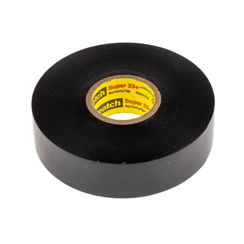 3M Black Polyvinyl Chloride Electrical Tape 19mm Width 20m Length Rubber Adhesive SUPER 33+ 20 X 19