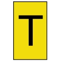 HellermannTyton Ovalgrip Slide-On Cable Marker, Pre-Printed "T", Yellow Polyolefin, 6 mm Max Cable Diameter 2.5 mm 901-10201