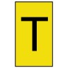 HellermannTyton Ovalgrip Slide-On Cable Marker, Pre-Printed "T", Yellow Polyolefin, 6 mm Max Cable Diameter 2.5 mm 901-10201