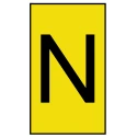 HellermannTyton Ovalgrip Slide-On Pre-Printed Cable Marker Black Legend, Yellow Marker, 2.5-6mm Cable Diameter 901-10196