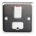 Deta 13A 6 Gang Switched Fused Spur Logic Plus Surface Flush Mount White High Gloss K941BSS