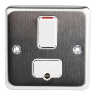 Deta 13A 6 Gang Switched Fused Spur Logic Plus Surface Flush Mount White High Gloss K941BSS