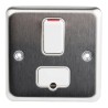 Deta 13A 6 Gang Switched Fused Spur Logic Plus Surface Flush Mount White High Gloss K941BSS
