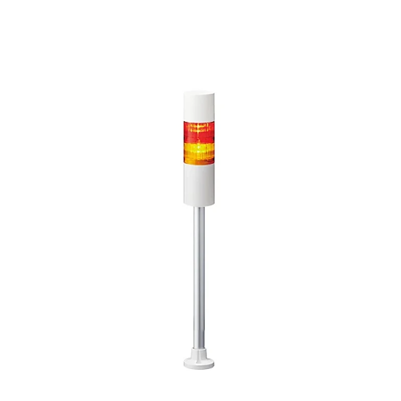 Patlite LR6 Series Signal Tower Buzzer, 2 Lights 24V AC/DC Pole Mount LR6-202PJBW-RY