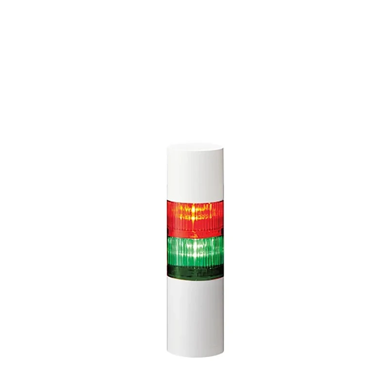 Patlite LR6 Series Signal Tower Buzzer, 2 Lights LED, Steady and Flashing Light Effect, 24V DC LR6-202WJBW-RG