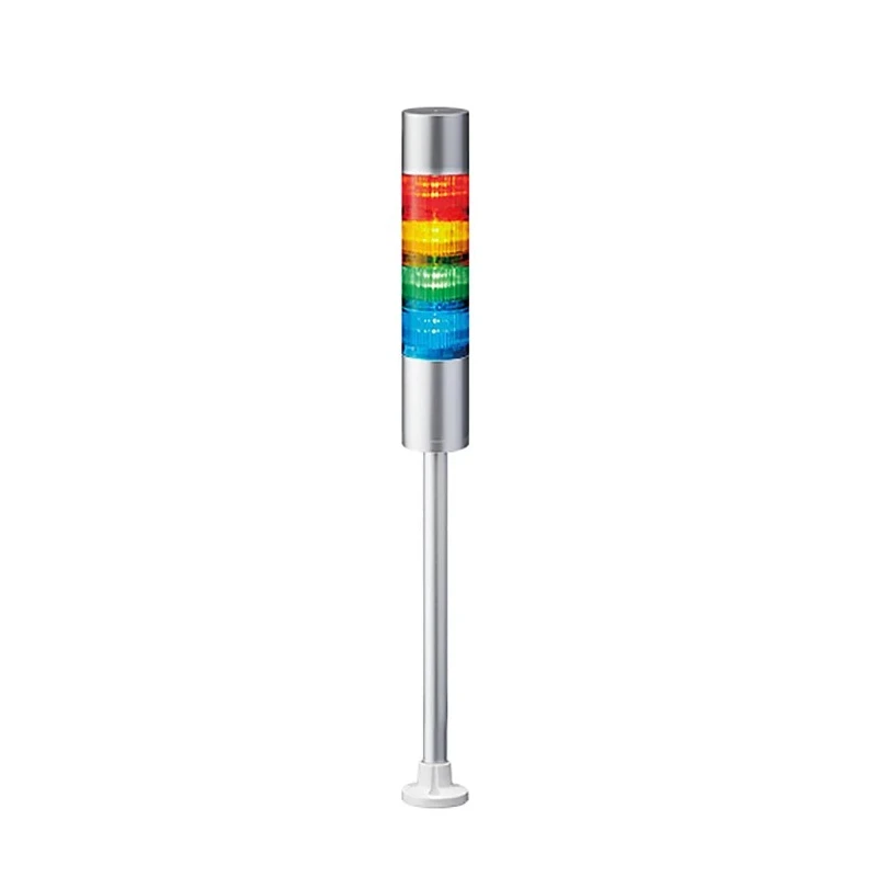 Patlite LR6 Series Signal Tower Buzzer, Red White Green Blue Amber Clear LED Lights, 4 Elements, 24V DC LR6-402PJBU-RYGB
