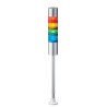 Patlite LR6 Series Signal Tower Buzzer, Red White Green Blue Amber Clear LED Lights, 4 Elements, 24V DC LR6-402PJBU-RYGB