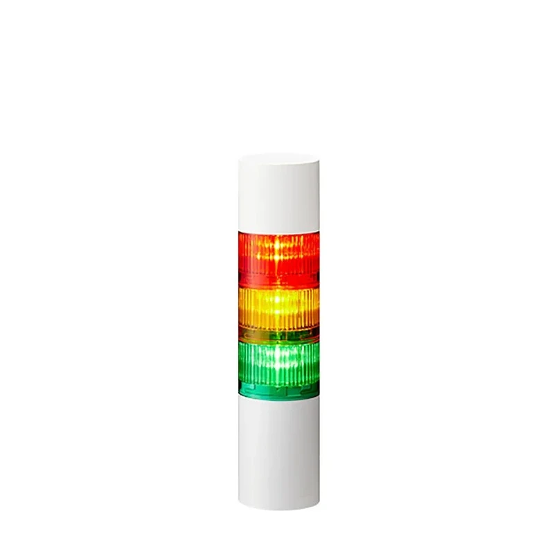 Patlite LR6 Series Signal Tower Buzzer, 3 Lights 24V dc LR6-302WJBW-RYG