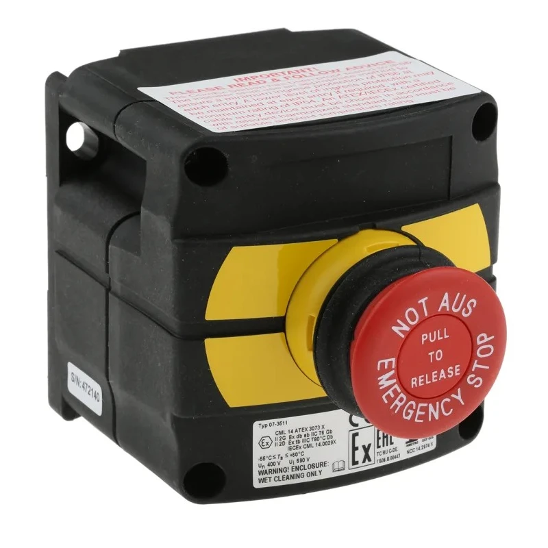 Bartec Control Station Switch SPDT Thermoplastic Red Emergency Stop IP66 IP67 07-3511-10N84