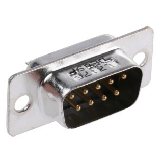Amphenol Communications Solutions SD 9 Way Straight Panel Mount D-Sub Connector Male L717SDE09P