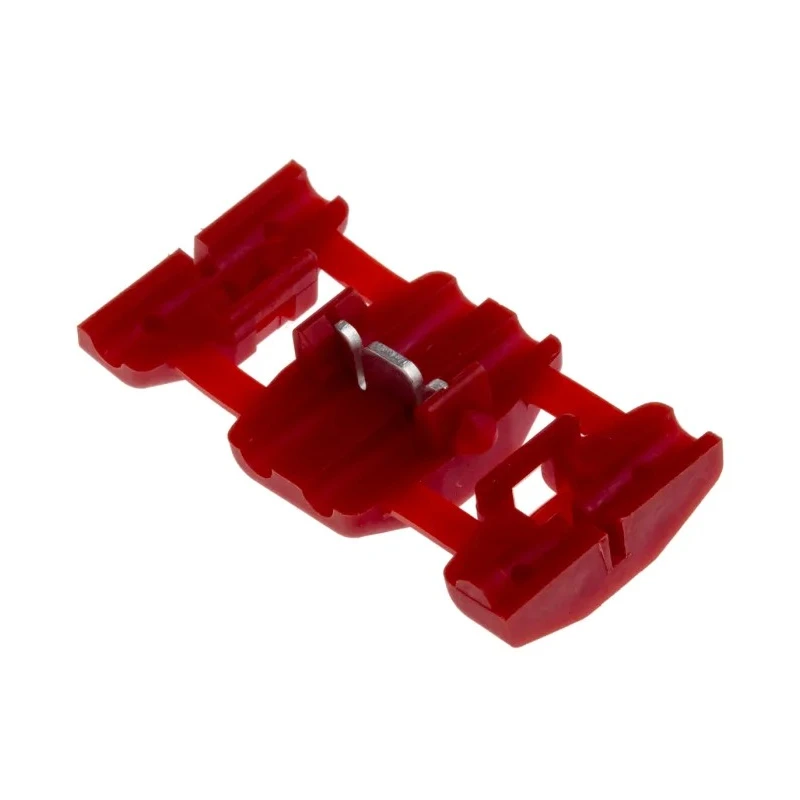 TE Connectivity Red Insulated ELECTRO-TAP Tap Splice Connector Tin Brass Contact 18 AWG 171425-1