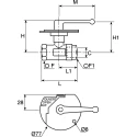 Legris Brass Threaded 2-Way G Ball Valve Model 0432 07 13