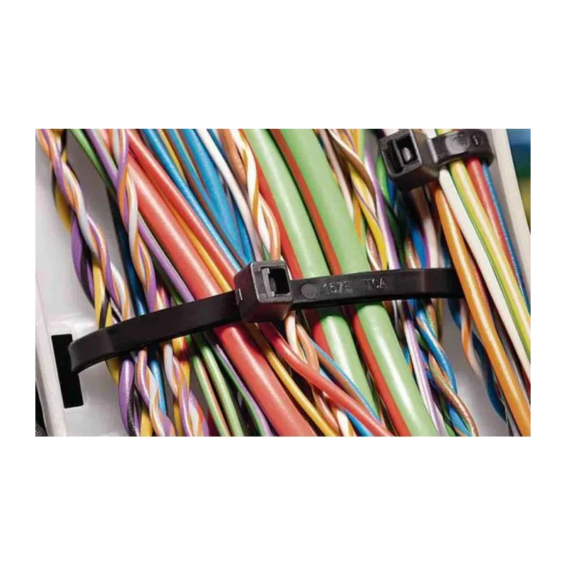 HellermannTyton Cable Tie Non-Releasable 200 mm x 4.6 mm Black Polyamide 66 111-05000 T50R-PA66-BK