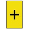 HellermannTyton Ovalgrip Slide-On Cable Marker, Black, Pre-Printed "+", Yellow Marker Colour, 3.6 mm Max Cable 901-10211