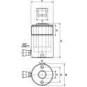 Enerpac Portable Hollow Plunger Hydraulic Cylinder Single Acting 12 t Capacity 700 bar Pressure RCH123