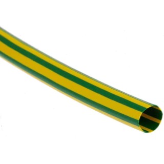 RS PRO Heat Shrink Tubing Green Yellow 6 mm Sleeve Diameter 1.5m Length 2:1 Shrink Ratio DCPT-6/3-45-1.5M