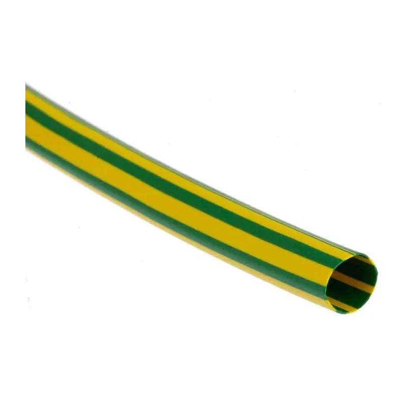RS PRO Heat Shrink Tubing Green Yellow 6 mm Sleeve Diameter 1.5m Length 2:1 Shrink Ratio DCPT-6/3-45-1.5M