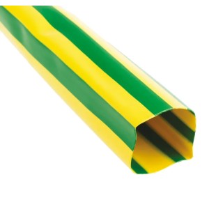 TE Connectivity Heat Shrink Tubing Green Yellow 26 mm Sleeve Diameter x 1.5m Length 2:1 Ratio DCPT-26/13-45-1.5M